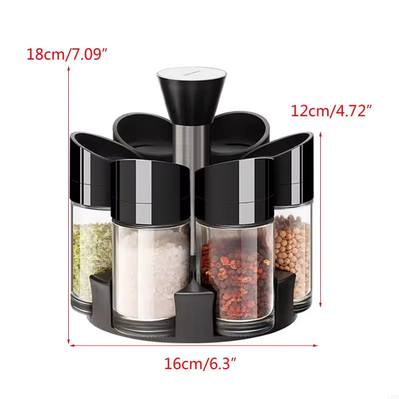 🌿 Juego de Especias Giratorio para Cocina – Organización y Estilo en un Solo Set