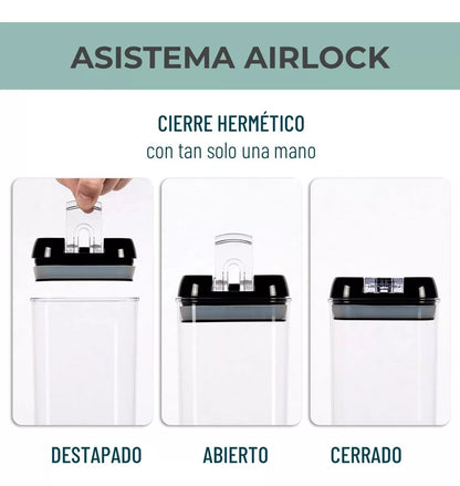 🥗 Set de 7 Contenedores Herméticos para Alimentos – Organización Total en tu Cocina