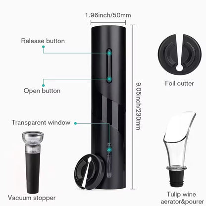 🍷 Set Destapador de Vino Eléctrico – Elegancia y Comodidad al Servir