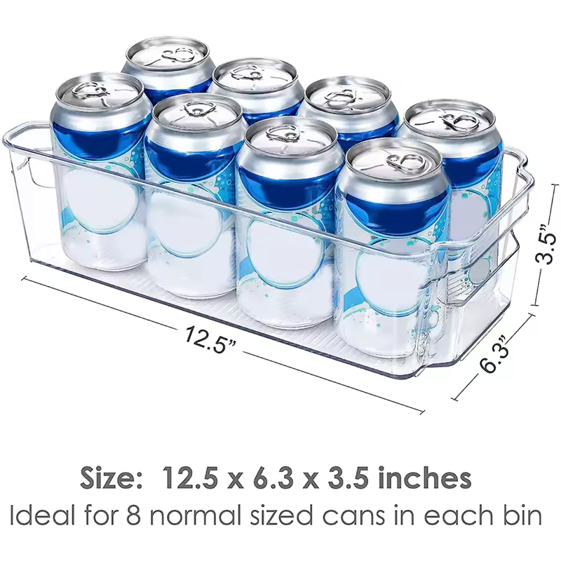 🧊 Set de 8 Organizadores Transparentes para Refrigerador – Orden y Practicidad en tu Cocina