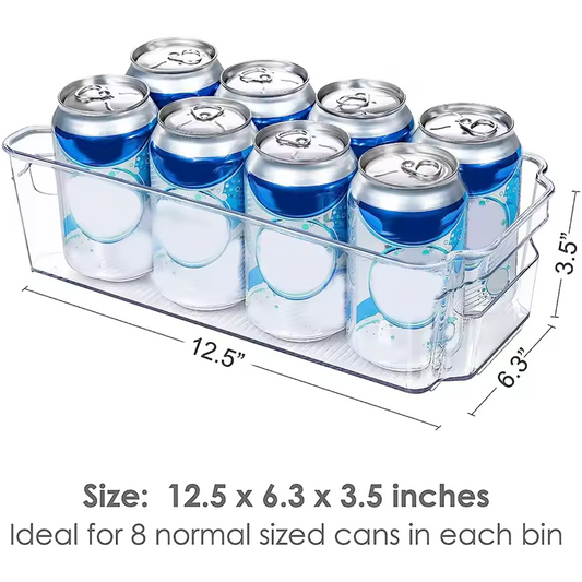🧊 Set de 8 Organizadores Transparentes para Refrigerador – Orden y Practicidad en tu Cocina