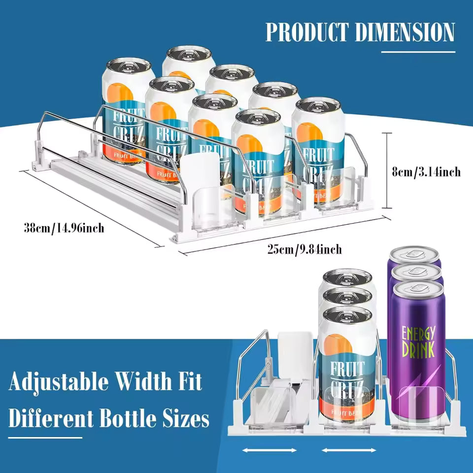 🥤 Contenedor Dispensador de Latas para Refrigerador – Orden y Comodidad al Instante